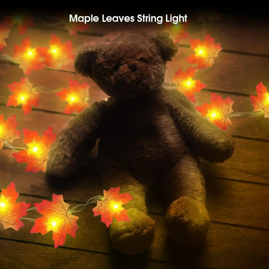 10Ft Maple Leaf String Lights Thanksgiving Christmas Decorations 