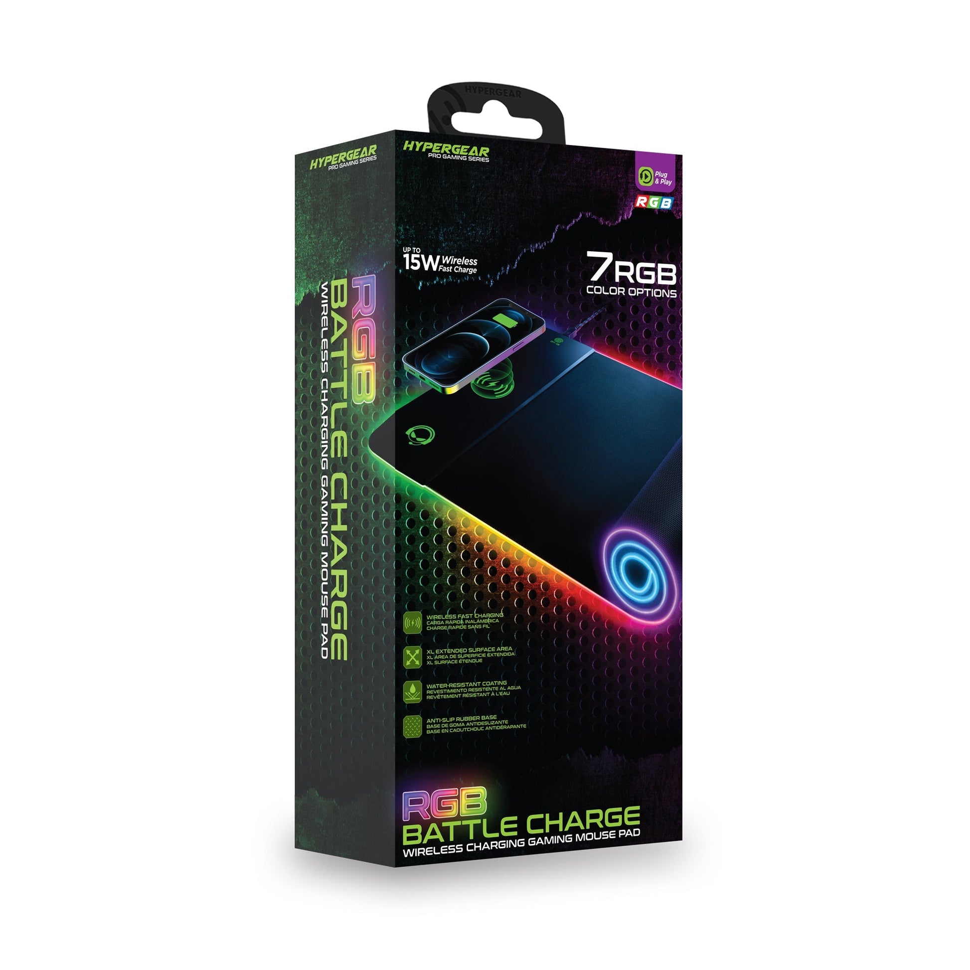HyperGear Battle Charge Wireless Gaming Mouse Pad with Wireless 