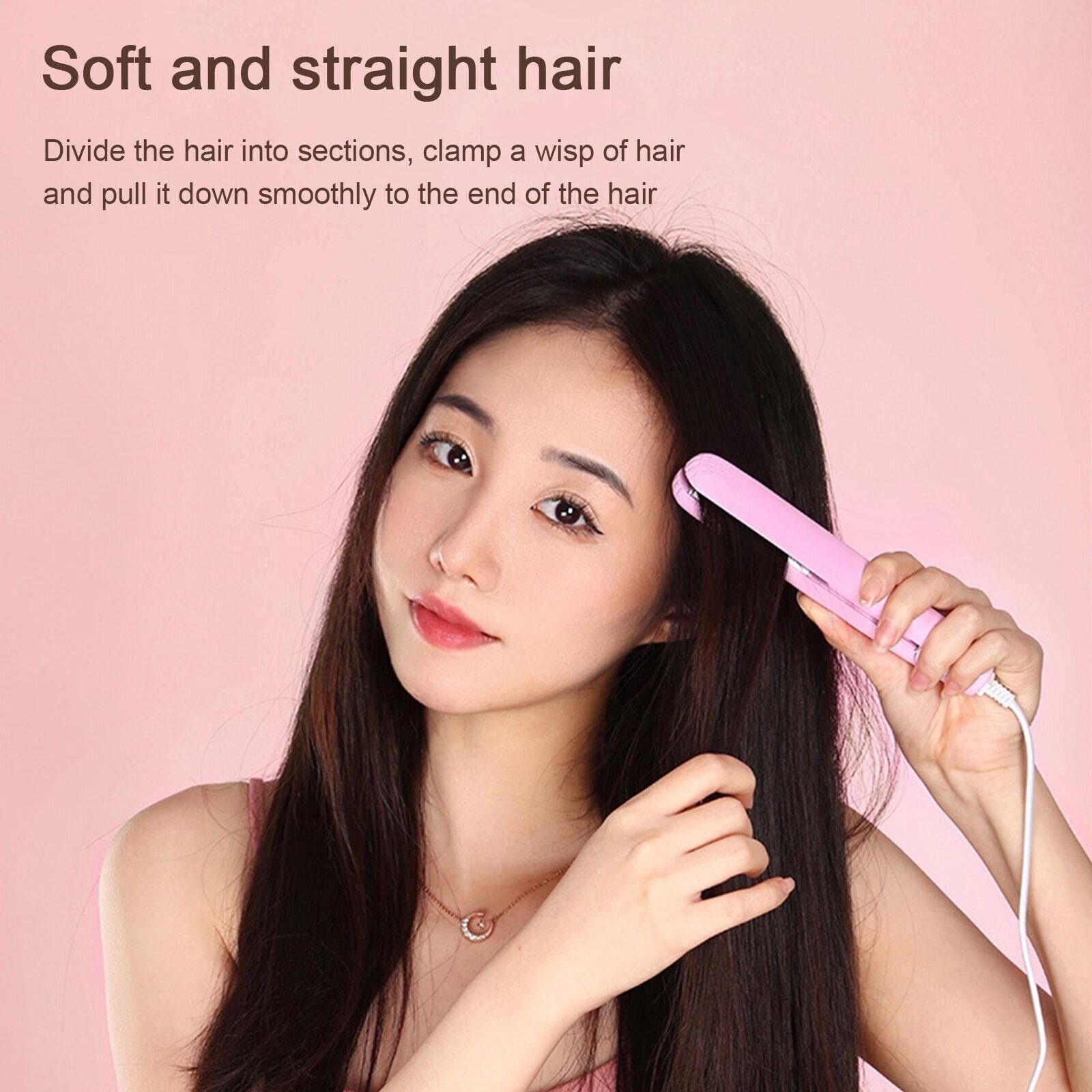 Mini Portable Hair Iron Hair Straightener Curler Professional Hair 
