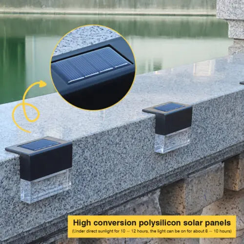 4 Pack Outdoor Deck Lights Solar Color Changing Path Garden Patio 