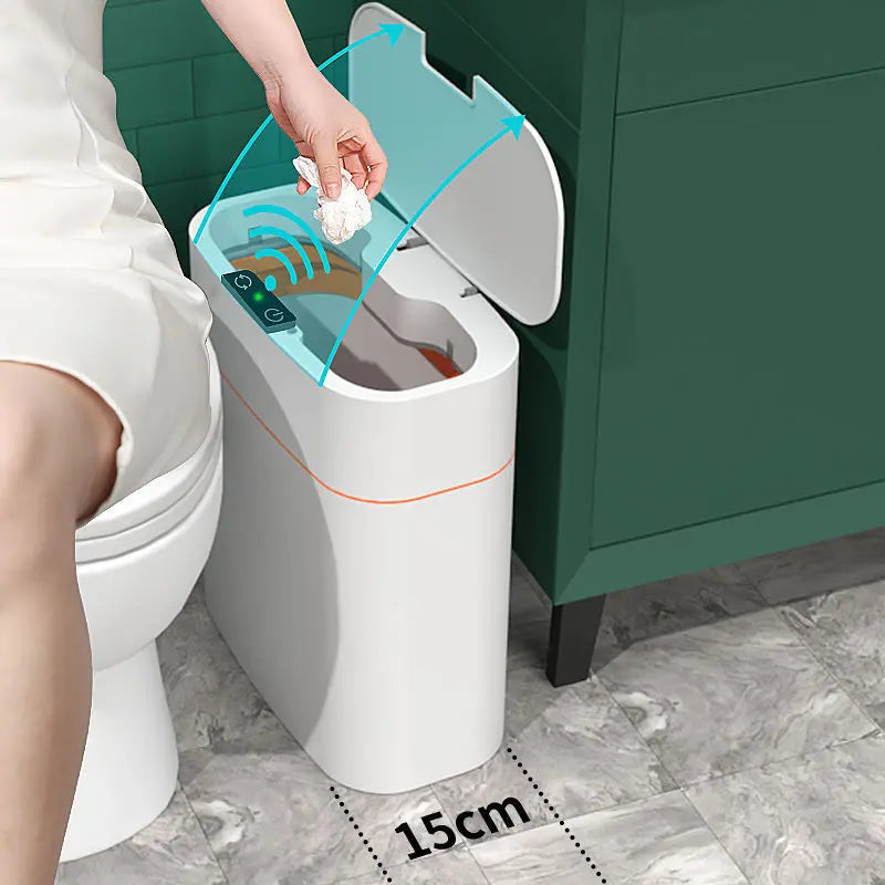 Smart Trash Can With Lid For Bedroom And Living Room Kitchen Storage 