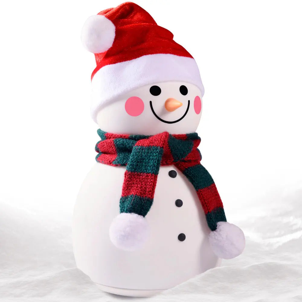 Christmas Snowman Music Night Light Rechargeable Portable 