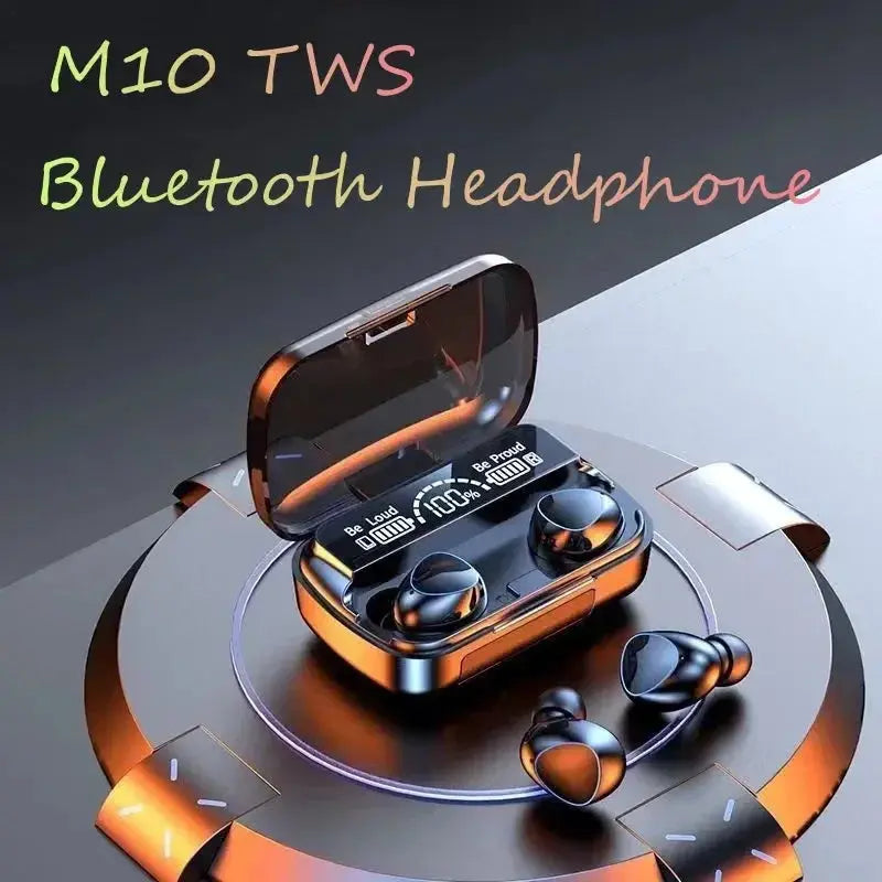 NEW M10 TWS Wireless Headphones Earphones 2500mAh Charging Box Bluetooth-compatible Stereo Waterproof Headsets With Microphone No BrandLK