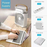 Air Cooler 3-in-1 Portable Fan Humidifier with LED Night Light 