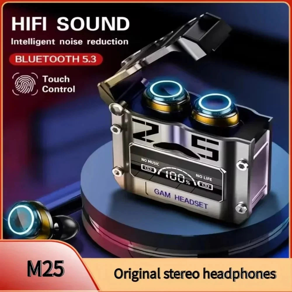 M25 TWS Wireless Headphones Bluetooth Earphones Touch Control Noise Reduction Stereo Earbuds Headsets With MIC 