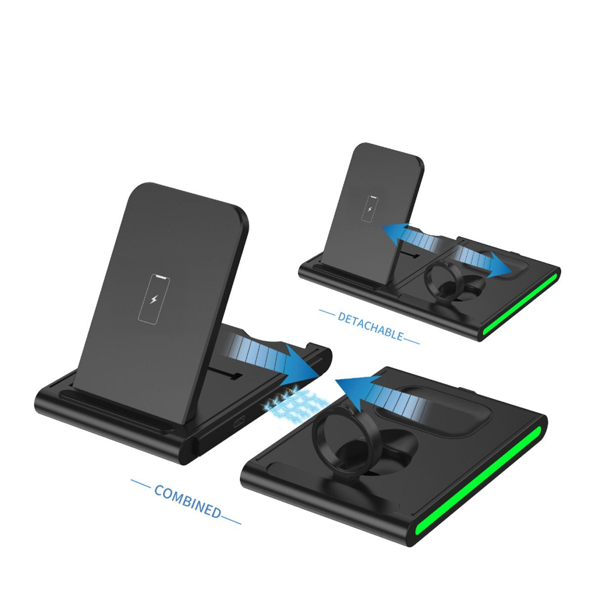 Magnetic Power Tiles 4 In 1 Wireless Charging Station 