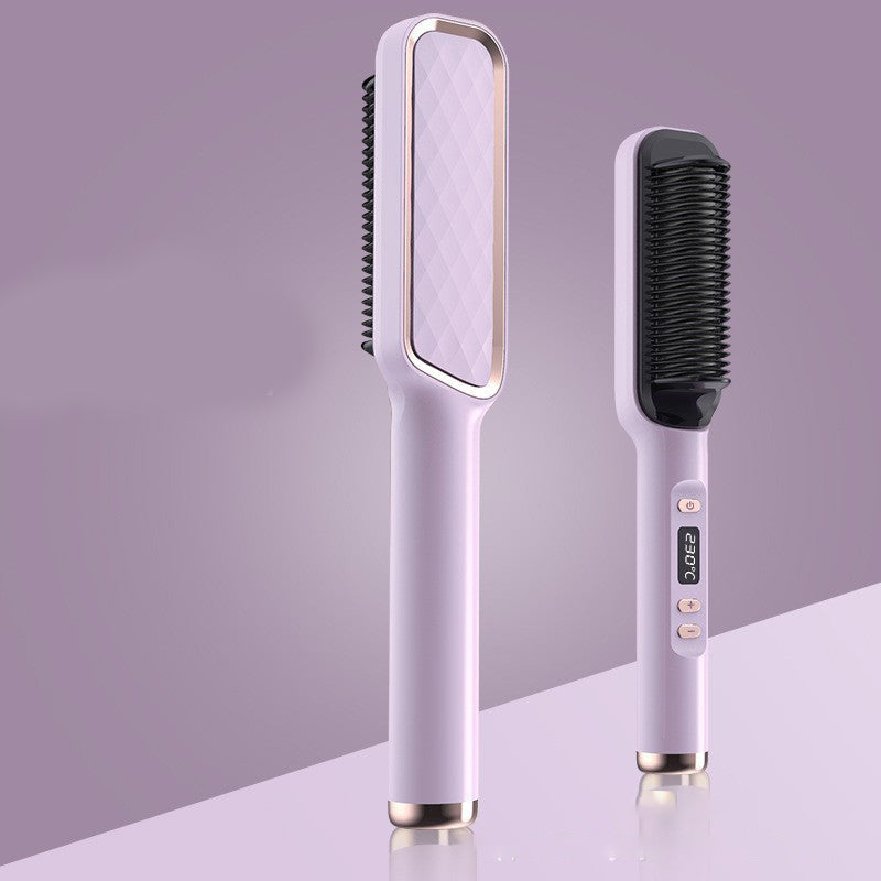 Hair Straightener Brush Electric Hot Comb Anti-scalding 