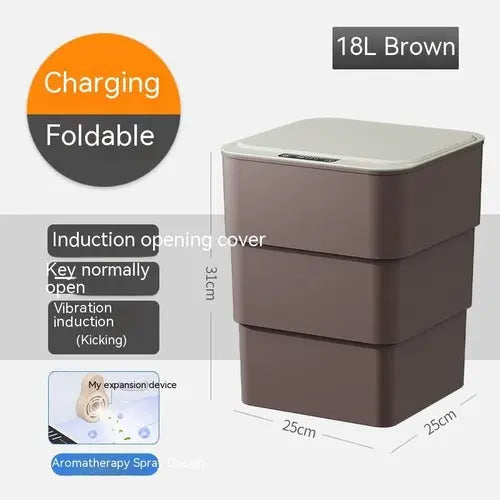 Smart Trash Can With Lid For Bedroom And Living Room Kitchen Storage 