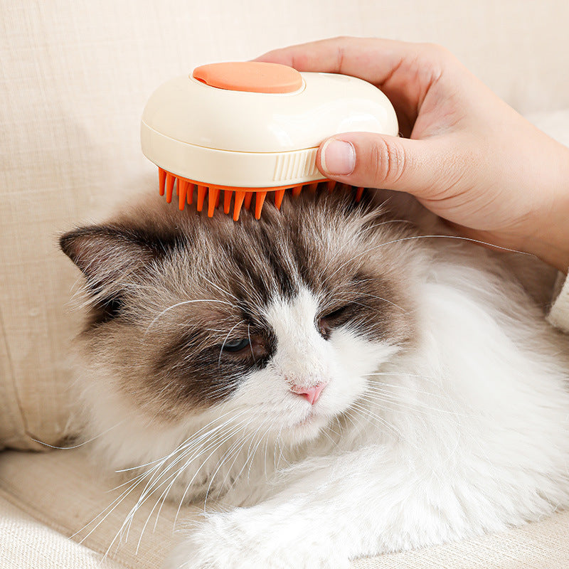Steamy Cat Brush Cat Dog Grooming Comb Electric Self Cleaning Steam 