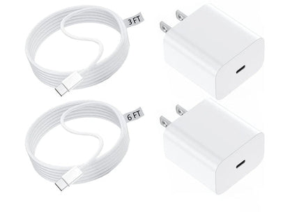For Apple Phone Fast Charger 2Pack Type C Fast Charger Plug Adapter 