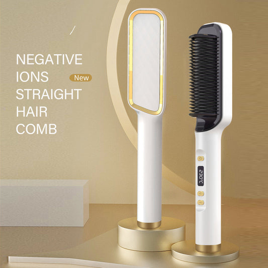 Hair Straightener Brush Electric Hot Comb Anti-scalding 