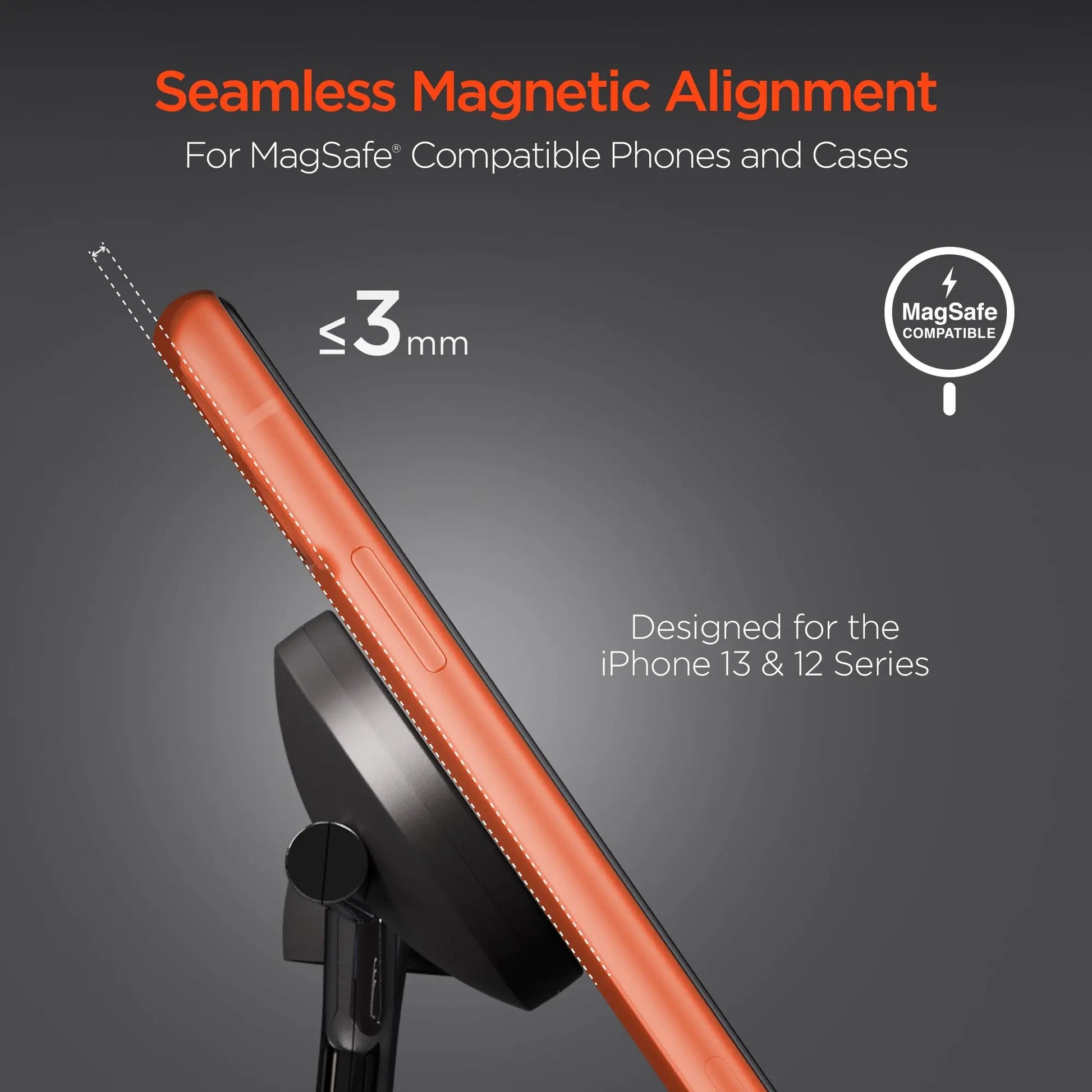 HyperGear MaxCharge 3-in-1 MagSafe Wireless Charging Stand for Phones 
