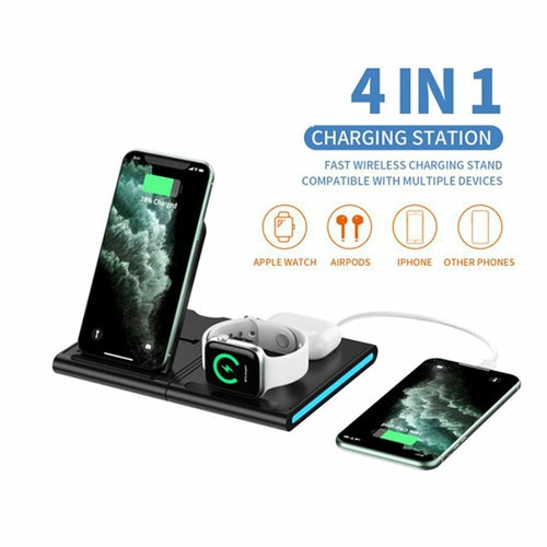 Magnetic Power Tiles 4 In 1 Wireless Charging Station 
