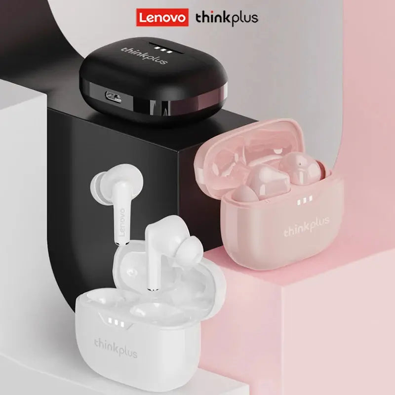 100% Original Lenovo Headphones Wireless Bluetooth 5.2 Earbuds HiFi Stereo Noise Reduction Headphones Touch Control 250mAH New 