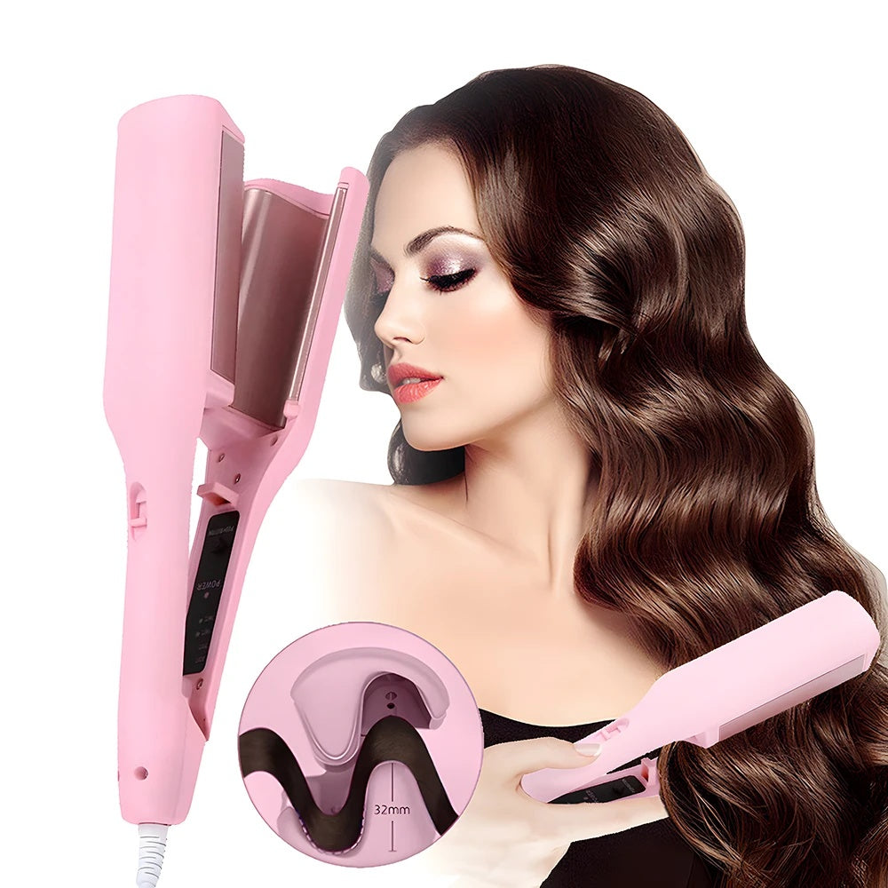 Hair Curling Iron 32mm Deep Wave Hair Curler 4 Temperature Adjustable 