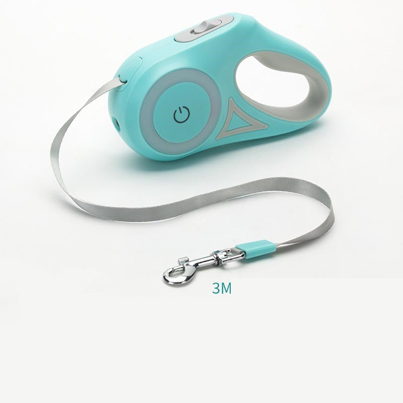 Dog Leash Retractable Leash And Dog Collar Spotlight Automatic Pet Dog 