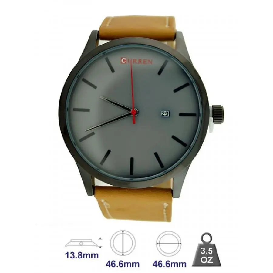 Curren Brand Leather Strap Watch for Mens 