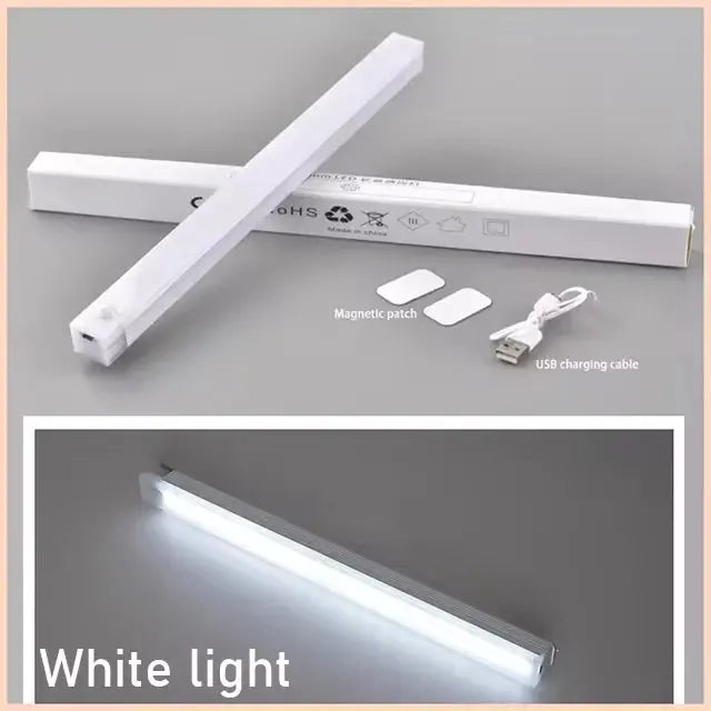 Cabinet Light USB Rechargeable Motion Sensor LED Bar Light Induction Night Light Portable Kitchen Bedside Wardrobe Closet Aisle No BrandLK