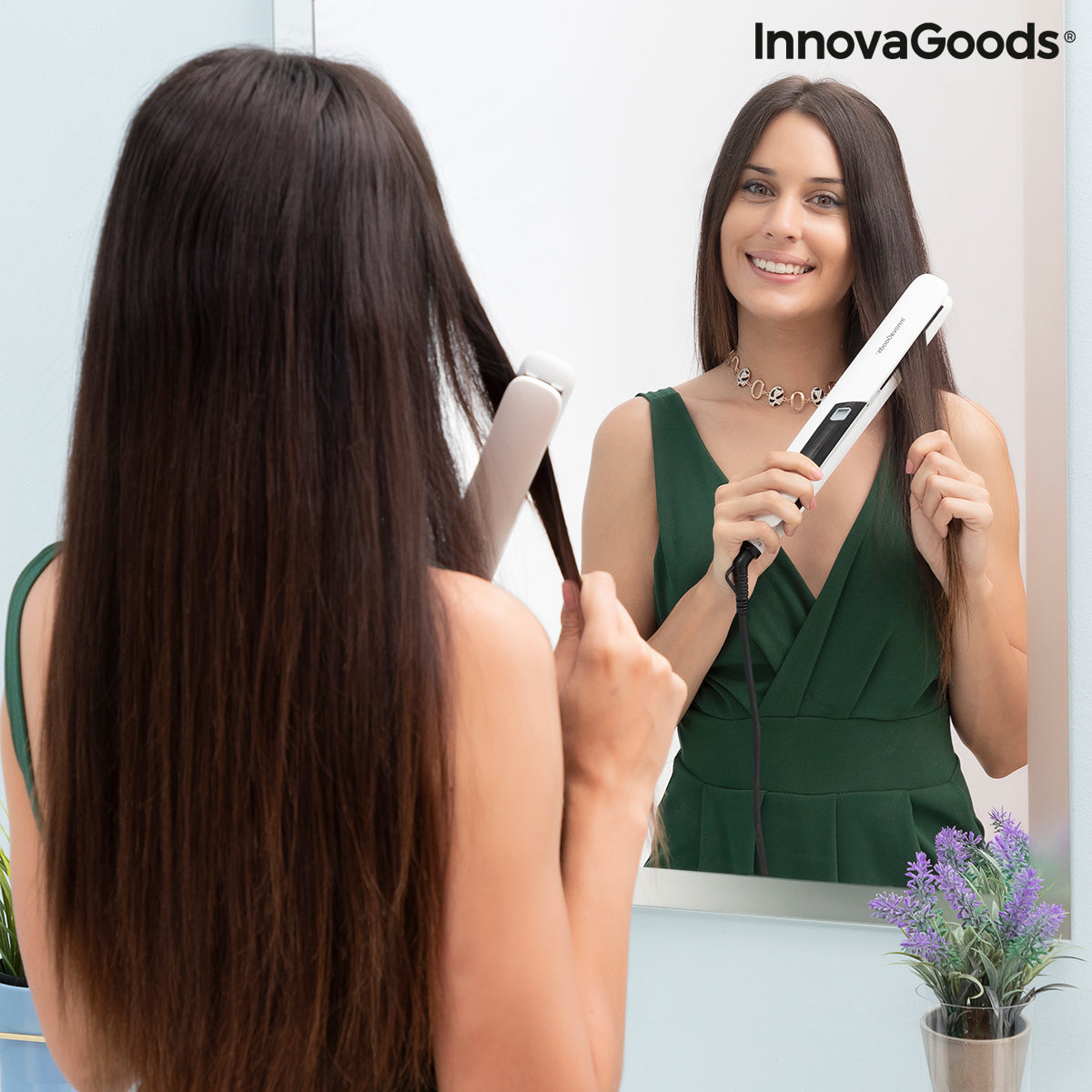 Ceramic Hair Iron with Steam Stemio InnovaGoods 36 W 
