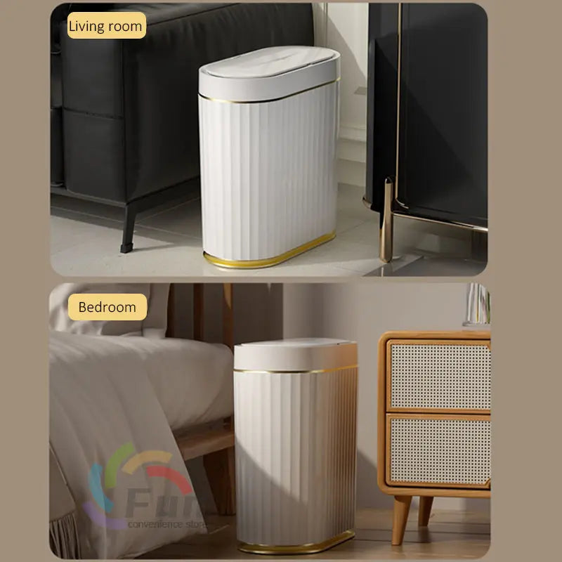 Smart Trash Can With Lid For Bedroom And Living Room Kitchen Storage 