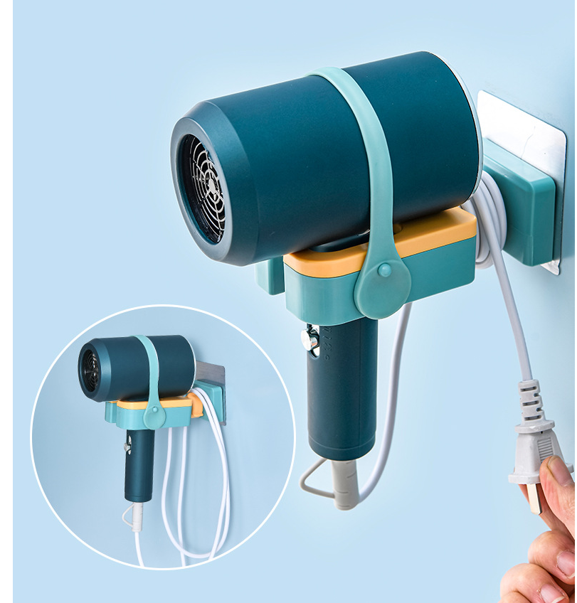 Hair Dryer Rack Toilet Wall-mounted Punch-free Multifunctional 