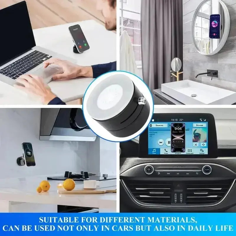 Magnetic Phone Holder Stand, Adjustable & Foldable, Strong Suction Cup, Vacuum Adsorption, Portable Multifunctional Mobile Phone No BrandLK