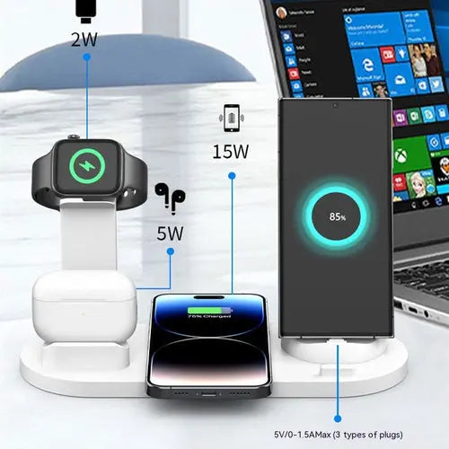 Multi-function Phone Stand with Wireless Charging 