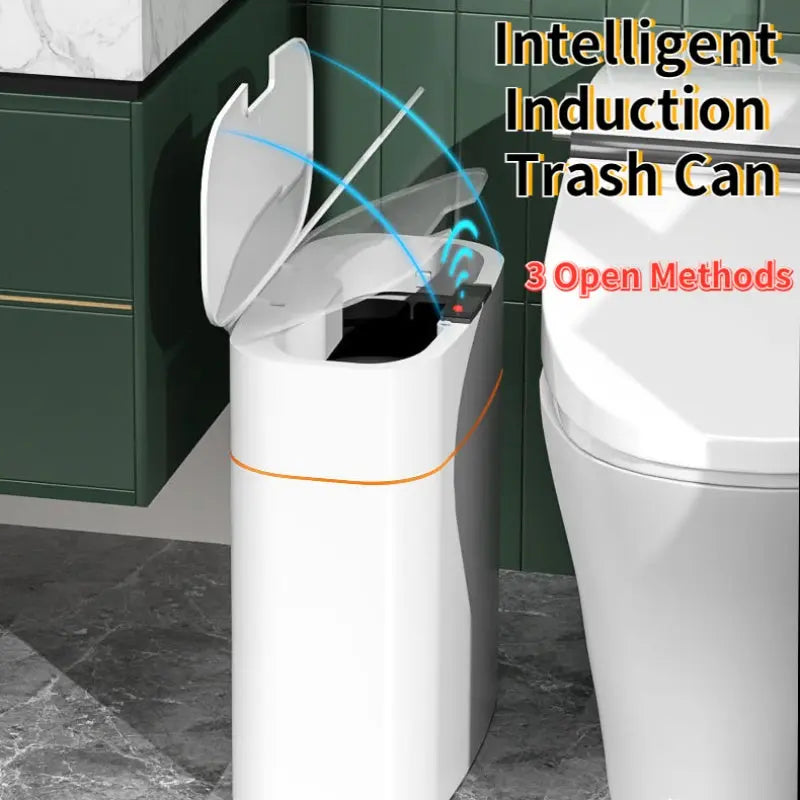 Smart Trash Can With Lid For Bedroom And Living Room Kitchen Storage 