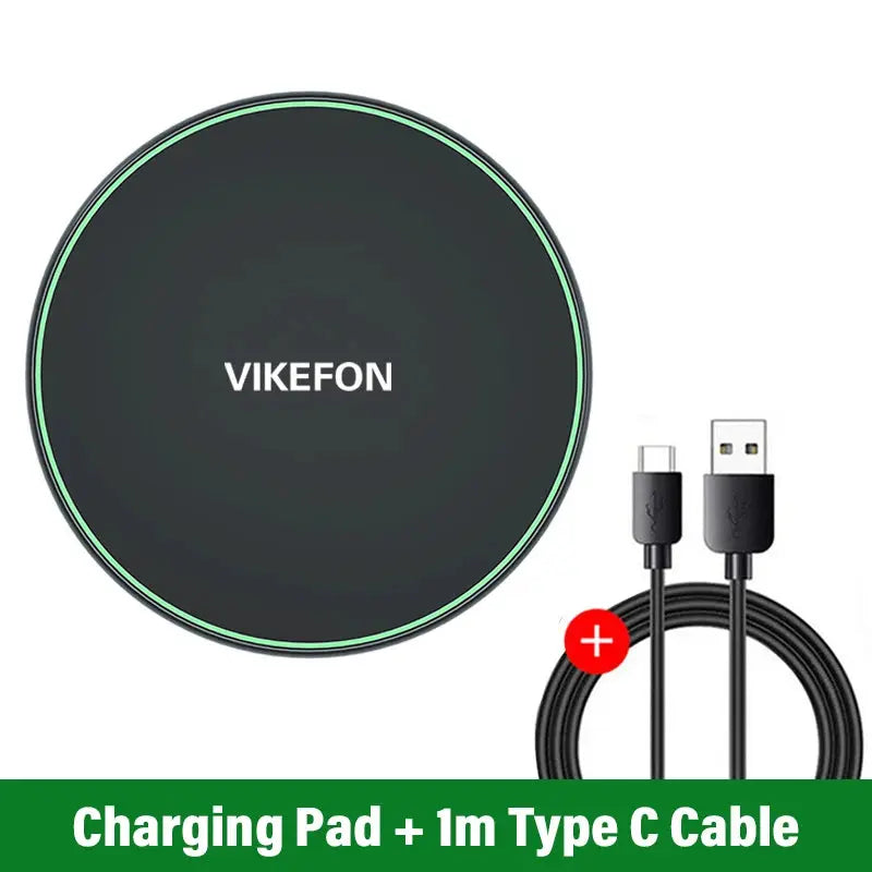 30W Wireless Charger For iPhone 15 14 13 12 X Pro Max Induction Fast Charging Pad Dock Station For Samsung S23 S22 Xiaomi Huawei No BrandLK