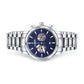 Amber Time Men's Quartz Chronograph Watch Stainless Steel Band 50m 