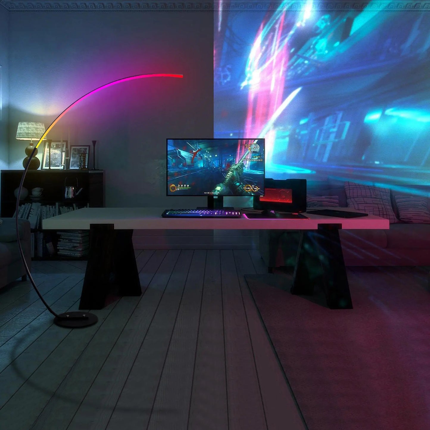 RGB Modern Curve Lamp 