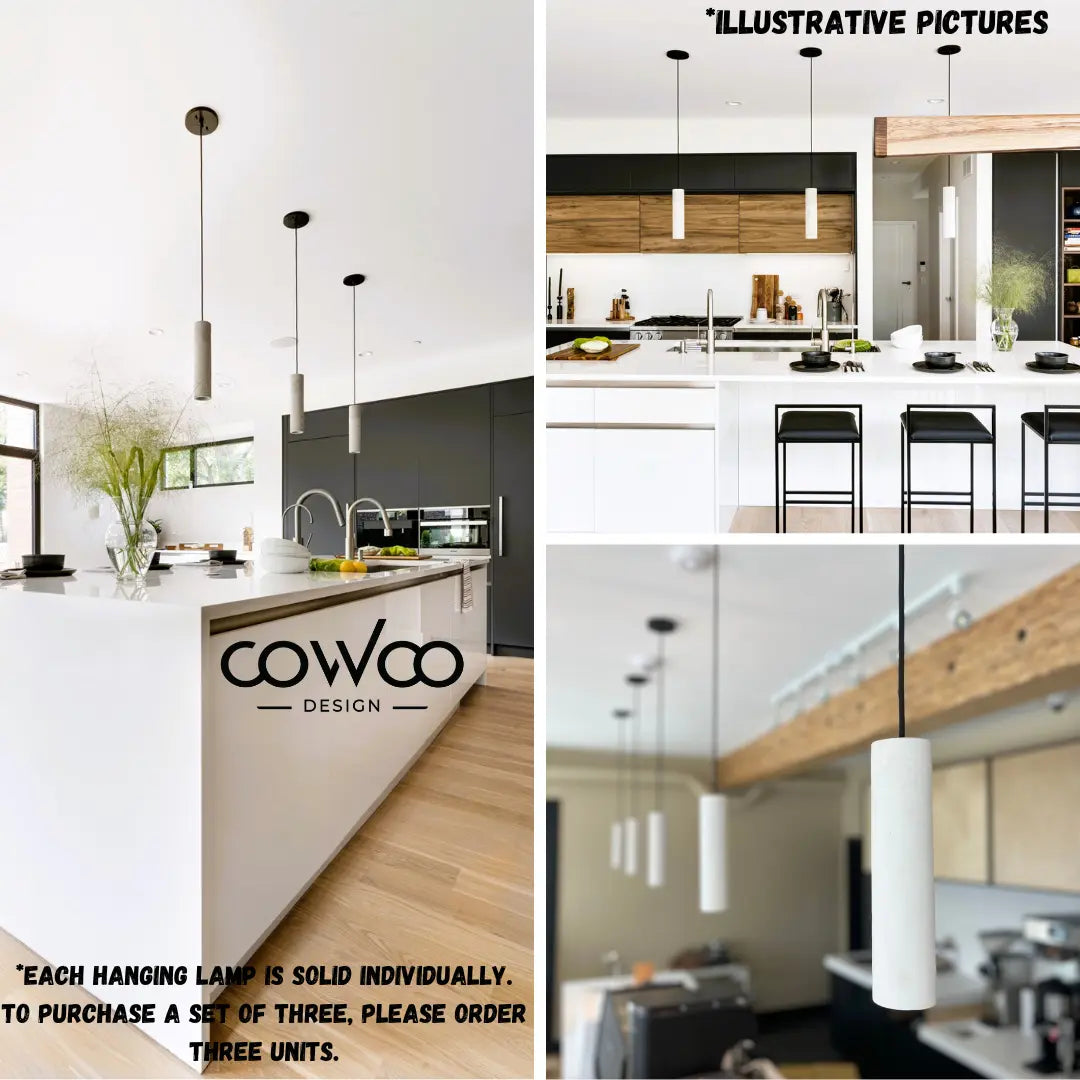 GRAY Concrete Pendant Light B+B 