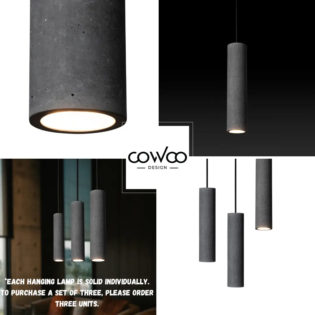 GRAY Concrete Pendant Light B+B 