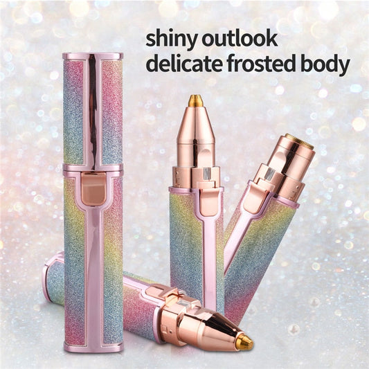 2 In 1 Electric Eyebrow Trimmer Female Women Epilator Eye Brow Lip 