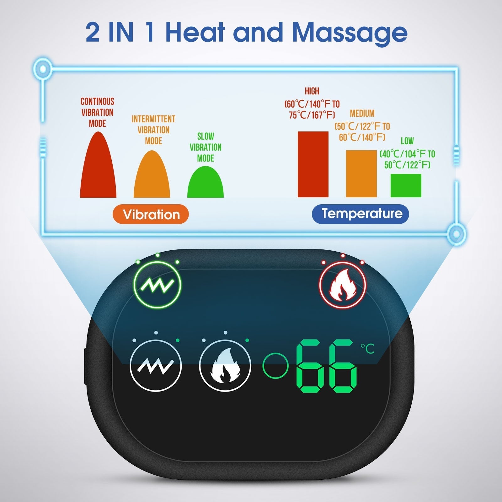 Heating Massage Shoulder Brace Support Arthritis Injury 