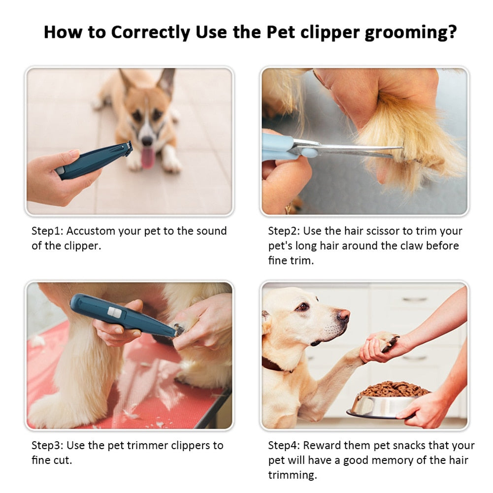Professional Pet Dog Hair Trimmer Animal Grooming Clippers Cutter 