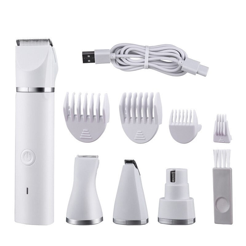 4 In 1 Dog Hair Cutter  Professional  Multifunction Pet Nail Polisher 