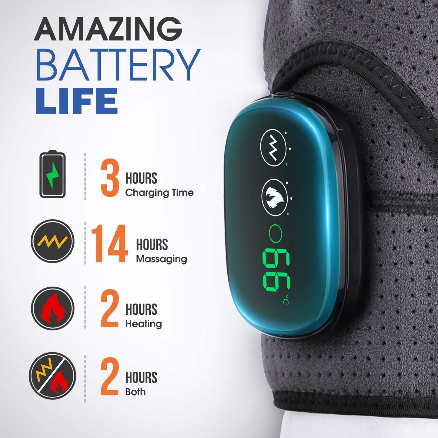 Heating Massage Shoulder Brace Support Arthritis Injury 