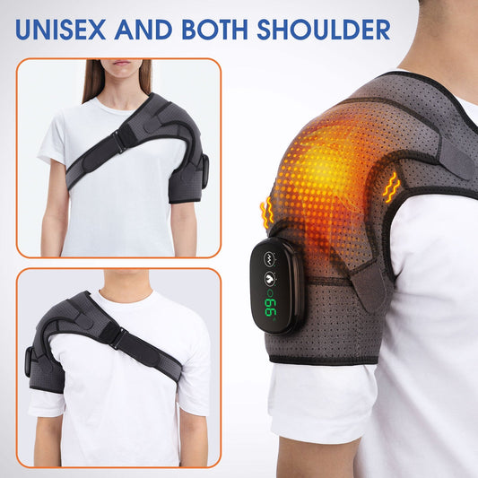 Heating Massage Shoulder Brace Support Arthritis Injury 