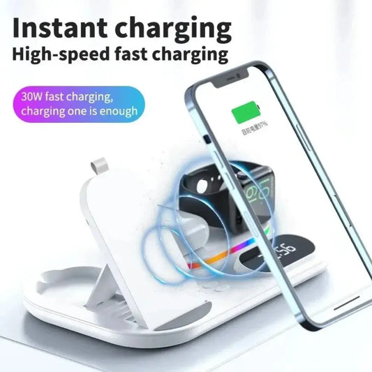 4 in 1 LED Wireless Charging Station 