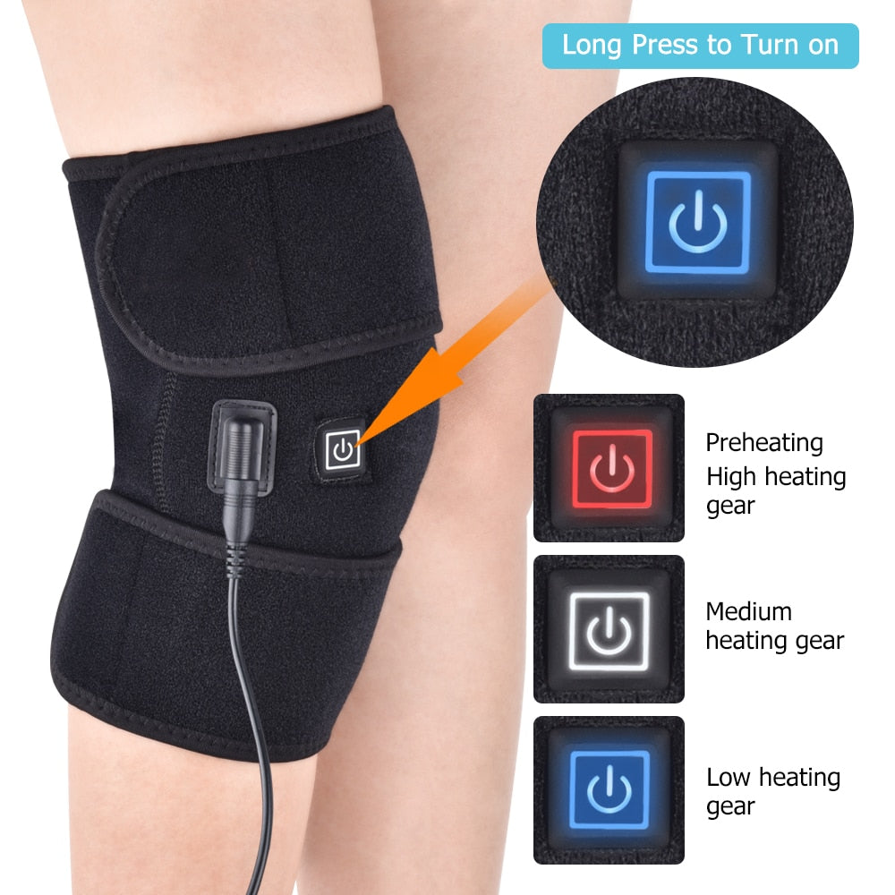 Heating Knee Pads Knee Brace Support Pads Thermal Heat Therapy Wrap 