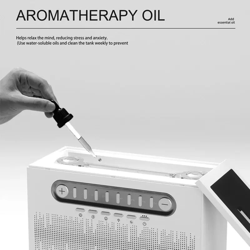 Bedroom White Noise Bluetooth Speaker Colorful Light Imitation Flame 