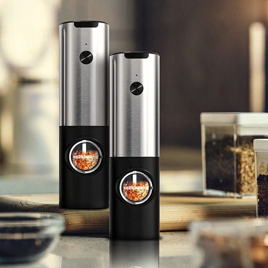 Electric Salt Grinder 2 Bottles Set 