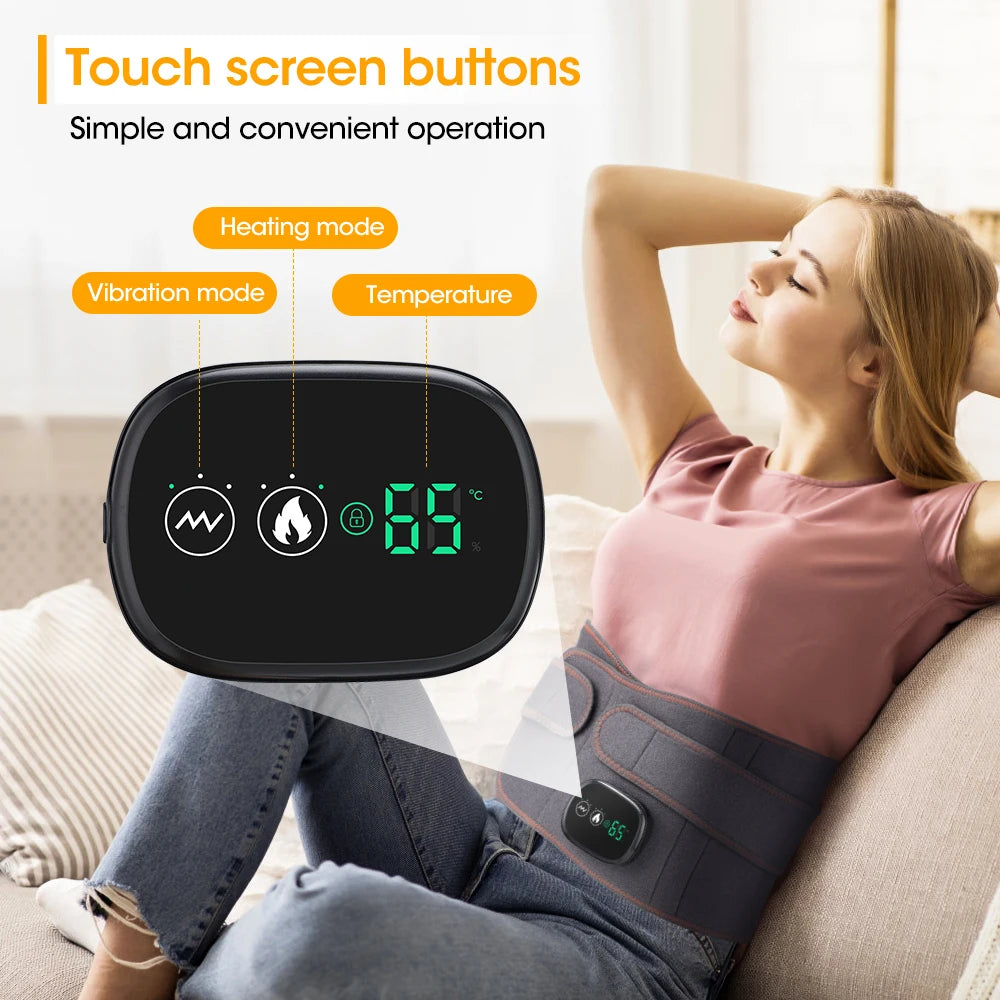 Heat Therapy Lumbar Brace Support Massager Waist Massager Back Belt 