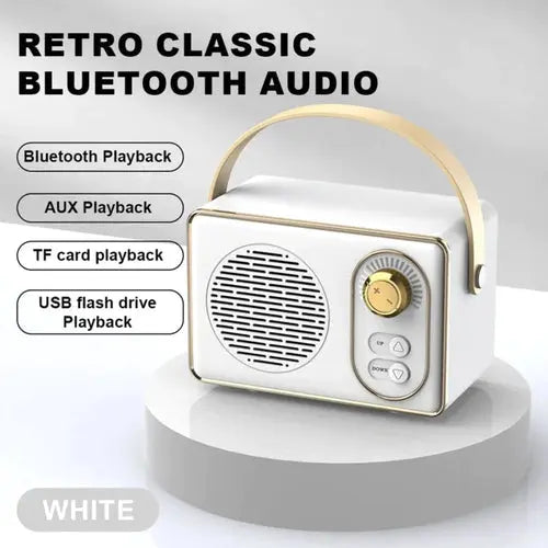 Retro Mini Wireless Bluetooth Speaker with Knob Adjustment 