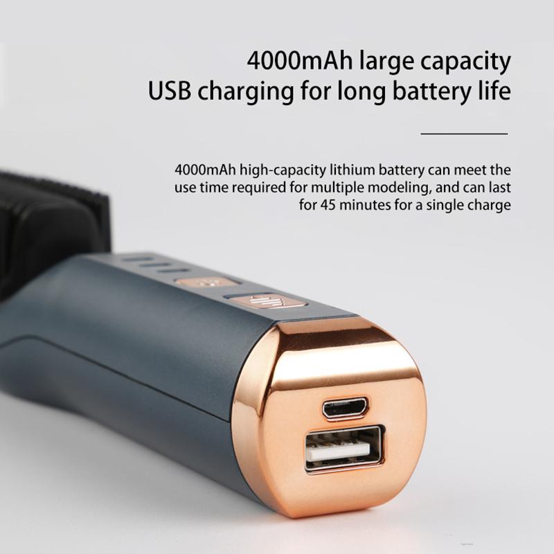 Portable Hair Straightener Curling Wireless Ion Comb USB Charge 