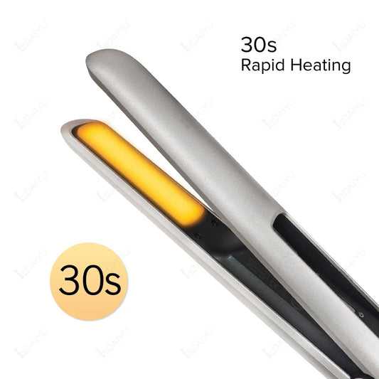 Cordless Hair Straightener Mini Portable Wireless Curler USB 