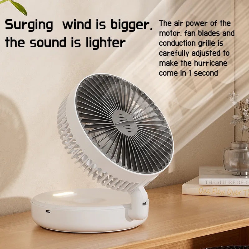 6 Inch Multifunctional Foldable Glow-in-the-dark Fan Desktop USB Mute 