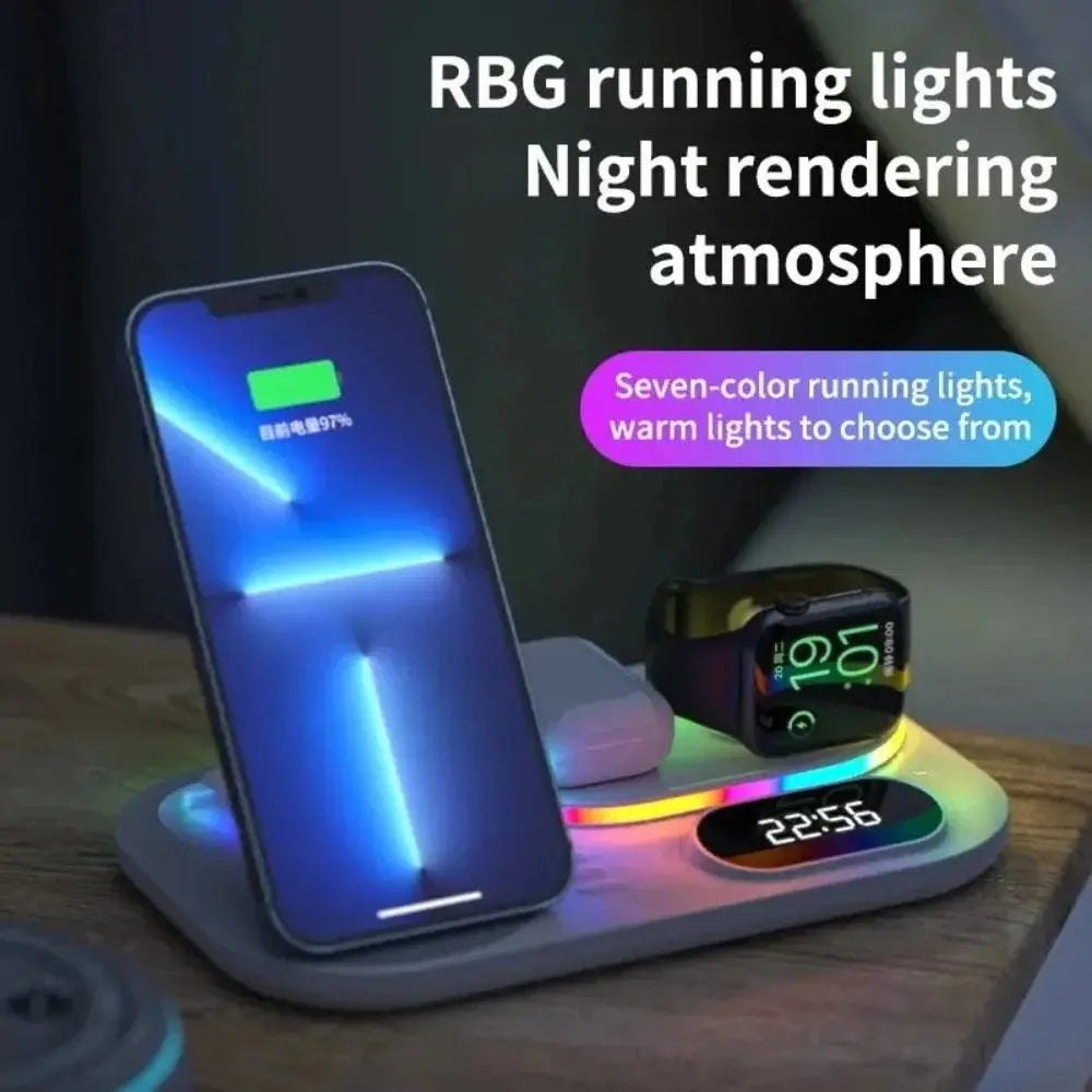 4 in 1 LED Wireless Charging Station 