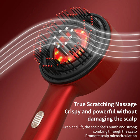 Electric Vibration Massage Comb Portable Hair Follicle Comb Scalp Oil 